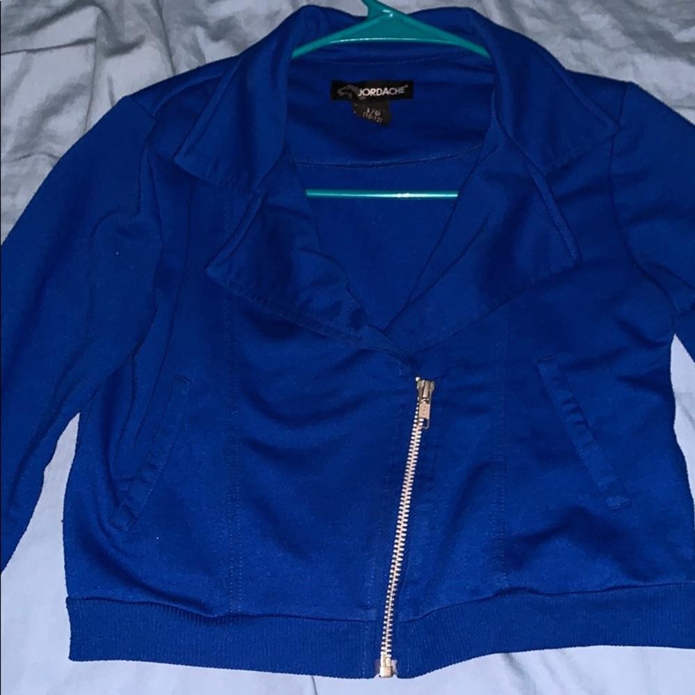 Jordache Blue Blazer with Zipper (10-12) Kids
